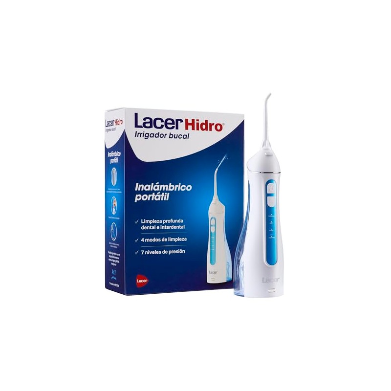 LACER HIDRO Portable and Wireless Oral Irrigator with 2 Refills,