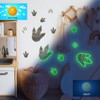 Lilac 2 Sheets Glow in The Dark Dinosaur Footprint Wall
