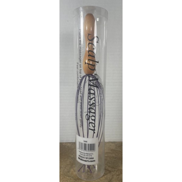 Unbranded Wooden Scalp Massager With Stainless Steel Legs NIB NEW