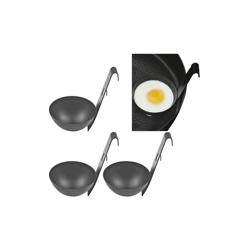 3pcs Egg Poacher -Food-Grade 430 Stainless Steel Poached Egg Cooker,