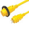 Marinco 35SPP Cordset, 30A 125V, 35', Yellow