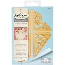 Spellbinders Graceful Corners Two Etched/Wafer Thin Dies, 19.6 x 12.4 x 0.2 cm, Brown