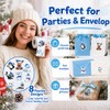 1.5 inches 500pcs Winter Animal Stickers Roll, Christmas Envelope Seals