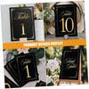 Sosoport 1set Elegant Double Sided Table Number Cards for Weddings