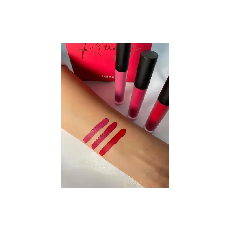 Farmasi Labial Mate Rojo Líquido Paquete 3 Unidades