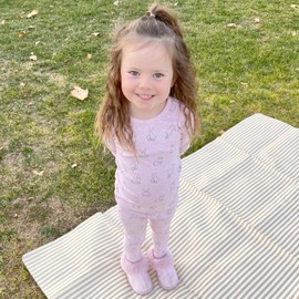 Owlivia 100% Organic Cotton Baby Long Sleeve Pajama Sets, Toddler Boy Girl 2-Piece Sleepwear(2-3T, Pink Rabbit)