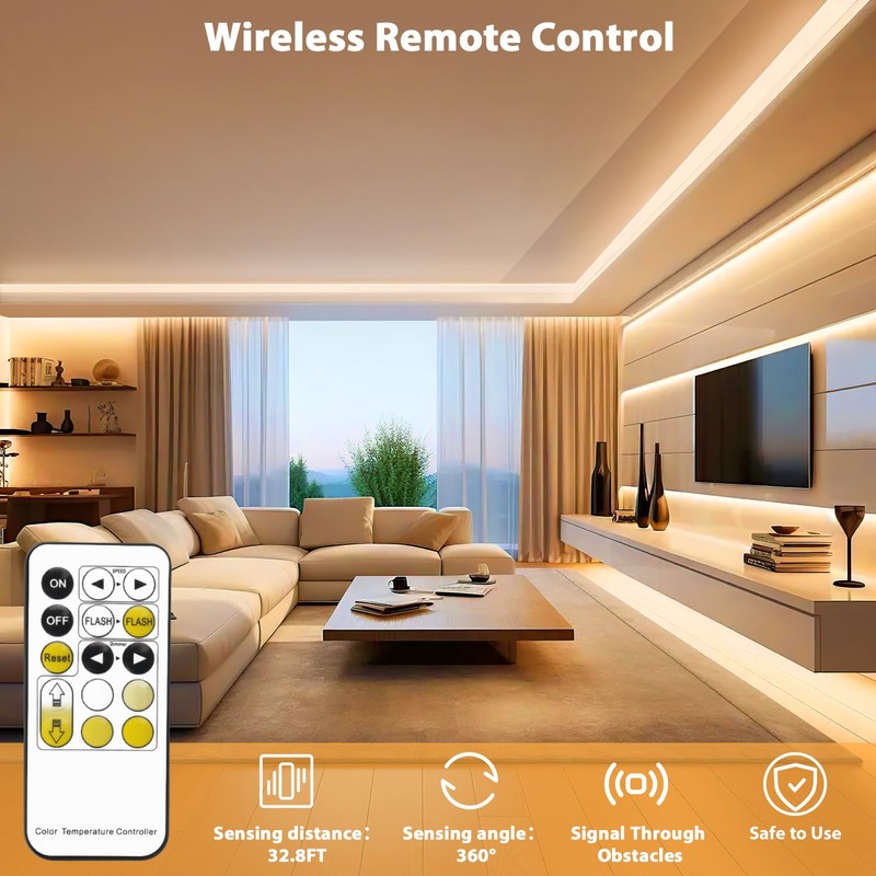 Lamomo LED Strip Lights, Tunable White Neon Rope Lights with