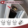 HEROFFIX 4 Pcs Decorative Tire Valve Stem Caps 15mm Tyre