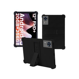 Case for DOOGEE T36 Android 15 Tablet 12 inch 2025 New，Shock Proof Lightweight Stand Rubber Shell Protective Cover,Kids Friendly Soft Silicone Adjustable Stand Cover for Doogee T36,Black