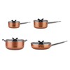 Gourmet Edge Stackable Stainless Steel Nonstick Cookware Set, Pots W/