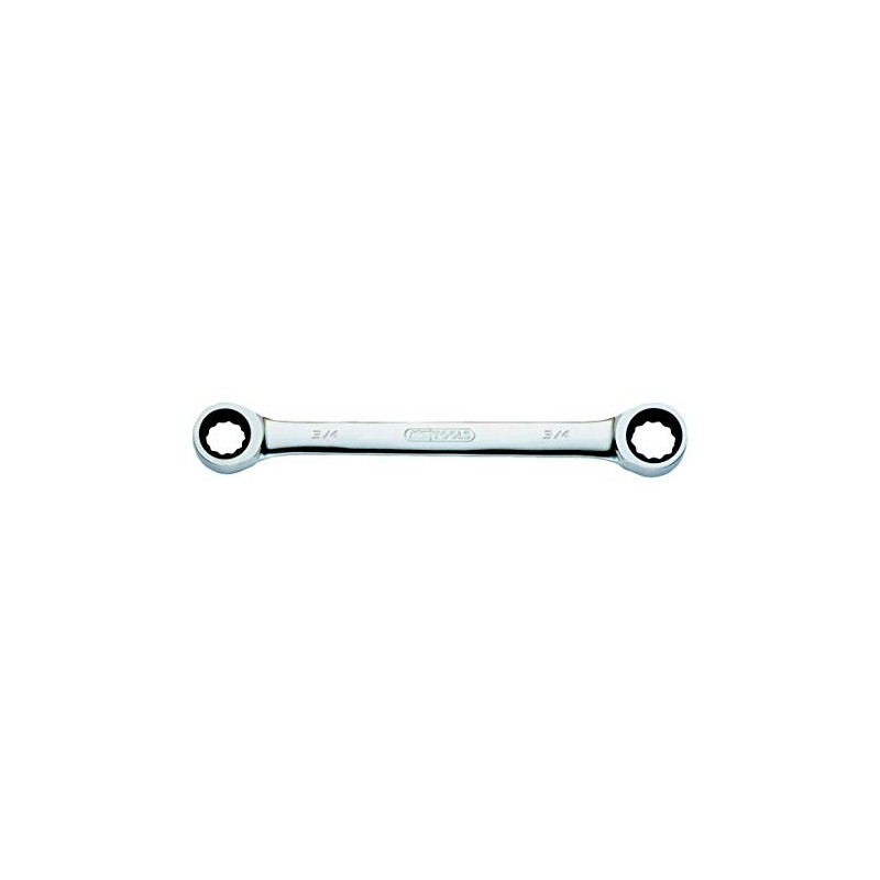 KS Tools 503.4403 GEARplus Double ring ratchet spanner, 7/16"x1/2"