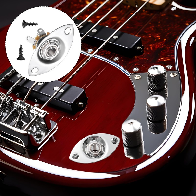 Guitar Output Jack Plate 6.35mm Electric Guitar Input Jack 1/4"