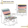 Oxford Cloth White Iron Frame Beach Chair Load Bearing 100kg