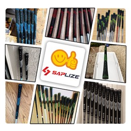 SAPLIZE Golf Grips, 13 Grips with 15 Free Tapes, Rubber Golf Club Grips, Standard Size, Green, CC01 Series