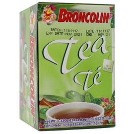 Broncolin Tea, Natural Remedy, Herbal Tea made with Plant Extracts, 2-Pack of 25 Tea Bags, 2 Boxes
