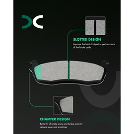 SCITOO Disc Brake Pads Kits D679-7558 & D879-7584 Front Rear 8Pcs Brake Pads Set Fit For Ford For F-150 1997-2003,For Ford For F-150 Heritage 2004,For Lincoln For Blackwood 2002