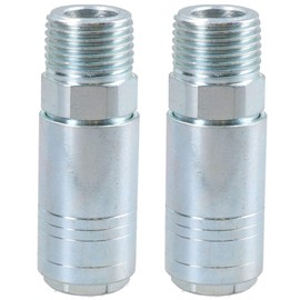 Female Coupler 1/2" BSP Male Thread One Touch Air Line Hose Coupling x 2