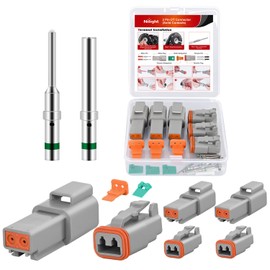 Nilight - Kit de conectores DT de 2 pines, 3 juegos de conectores de cable eléctrico impermeables con tamaño 16 contactos sólidos de 14 a 20 AWG y tapones de sellado para coche, camión, motocicleta,