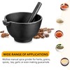 Velaze Cast Iron Mortar and Pestle Tool Set, 6.5 inch