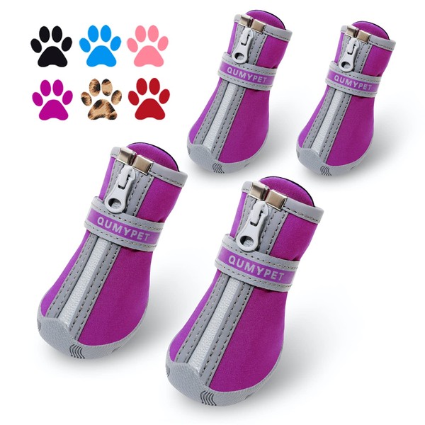 QUMY Dog Shoes for Small Dogs Boots for Hot Pavement