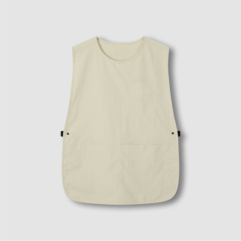 JAJU [JAJU/자주] Crispy Square Vest Apron_75_Beige