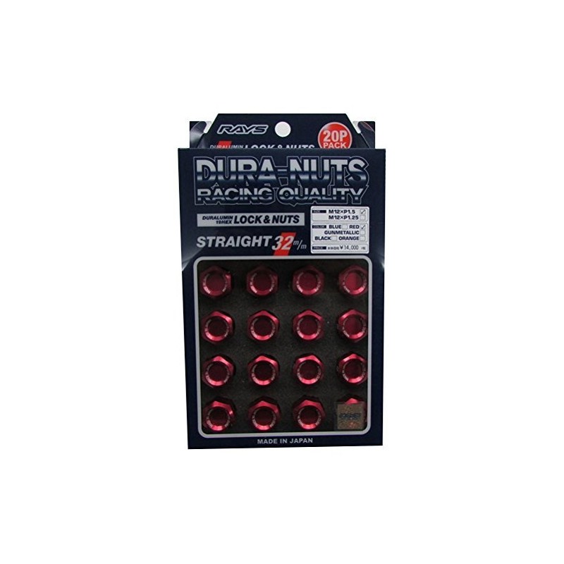 RAYS 74020001103RD Duralumin Lock & Nut Set L32 5H M12X1.5