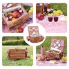 Picnic Basket for 2, Picnic Baskets with Waterproof Blanket, Picnic