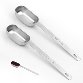 Messlöffel,2-teiliges Messlöffel-Set aus Edelstahl für schmale Gewürzgläser,1 Esslöffel / 15 ml Teelöffel mit metrischen und US-Messungen,Messlöffel für trockene,flüssige Zutaten