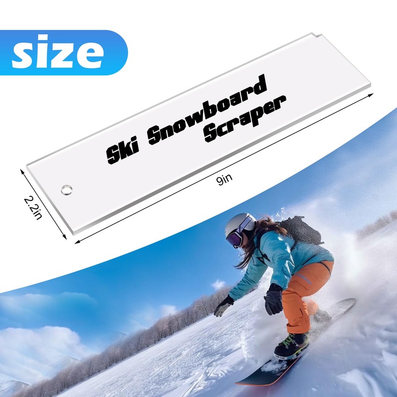 3 Pcs Snowboard Wax Plastic Scraper- Ski Wax Scraper- Ski