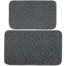 Garland Rug Ivy Vine Rug Mat Set, (2 Piece 18 in x 30 in & 24 in x 40 in, Cinder Gray