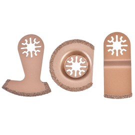 3pcs 32mm HCS Multifunctional Oscillating Saw Blade Set for Polishing Cement Grit Grinding Removing Grout Ceramic Tile