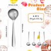 BOSMIOW 4 Pack Stainless Steel Heavy Round Ladle,8 Inch Long