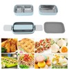 Lunch Box Double Layer Microwave Safe Leakage Proof Stainless Steel