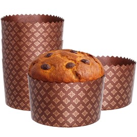 Paska Mold Kulich - Stampi per panettone in carta (12 confezioni da 425,2 g) per pane pasquale, stampi per panettone, panetone, 13 x 8,5 cm
