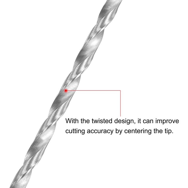 sourcing map Rotary Drill Bits Extra Long HSS (High-Speed Steel)