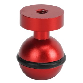 Akozon Underwater Ball Arm Adapter Diving Torch Ball Head Anodizing Hard Coating of Aluminium Alloys Small, Lightweight, Durable Diving Torch Ball Head (Red)