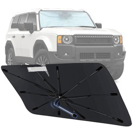 Windshield Sun Shade Umbrella for Toyota Land Cruiser250 2024-2025, Foldable Front Window Sunshade with 360° Rotating Shaft, Custom Fit Car Shades for Land Cruiser250 with UV & Heat Protection