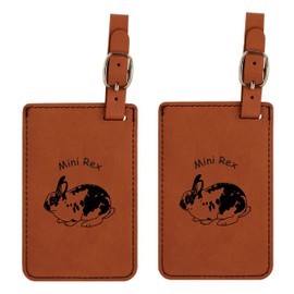 Gulf Coast Laser Graphics Mini Rex Rabbit Luggage Tag 2 Pack