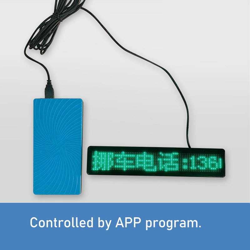 Scrolling LED Sign Programmable Red Light Display Screen 12x72 Resolution