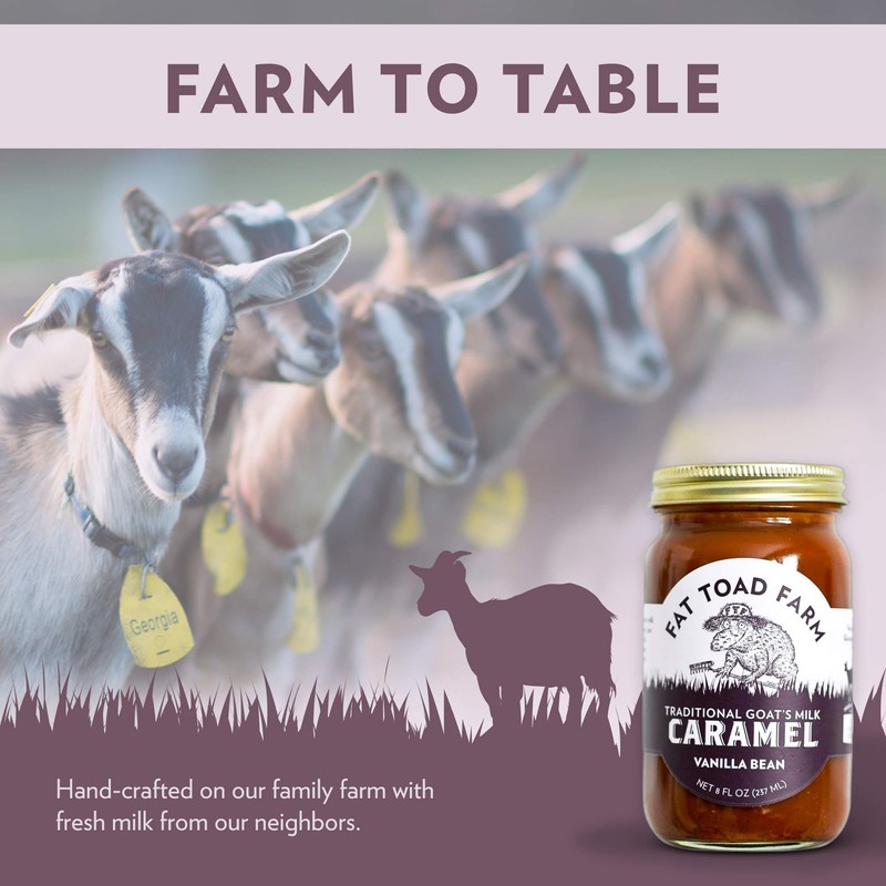 Fat Toad Farm Traditional Goat’s Milk Caramel Sauce, Vanilla Bean,