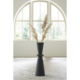 Signature Design by Ashley Collisten Modern Indoor 30" Textured Polyresin Freestanding Vase, Black