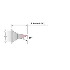 Thermaltronics M7BS602 Bevel 60deg 1.8mm (0.07in) interchangeable for Metcal STTC-147P