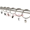 The Ondam Silver Curtain Ring Clips, 10-Pack, for Rods No-Drill Compatible: 3 x 32mm 2ea