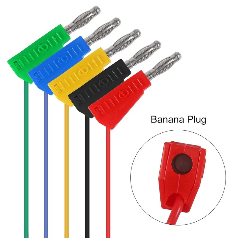 ALAMSCN Pack of 10 Stackable Banana Plugs 4 mm Banana