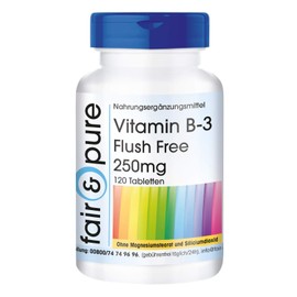 Fair & Pure® - Vitamin B3 Tablets 250 mg Flush Free - 120 Tablets - Vegan