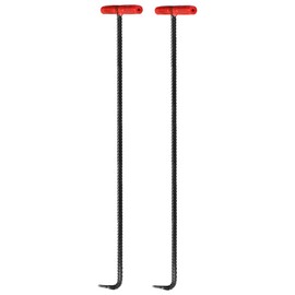 uxcell Manhole Cover Hook T Style Handle, 33 Inch, 2Pcs Pump Hook for Manhole Covers, Stone Slabs, Steel Pipes, Storm Drain Cover, Black