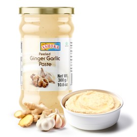 Ashoka Ginger Garlic Paste | Fresh Cooking Paste | Vegan | Gluten-Free | Kosher Certified | Non-GMO | No Colors | Made from Premium Indian Spices | 300 Grams (Pack of 1)