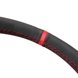 MEWANT Steering Wheel Cover Wrap for Lexus IS 200t 250 300 350 F Sport/RC/CT 200h / NX Hand-Stitched Black Suede