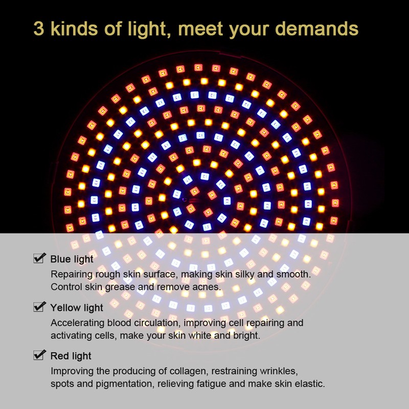 3 Colors LED Skin Rejuvenation Light Professional Acne Wrinkle Removal