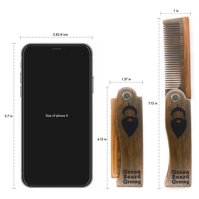 Peine plegable Tree-mendous de madera de sándalo – Peine plegable